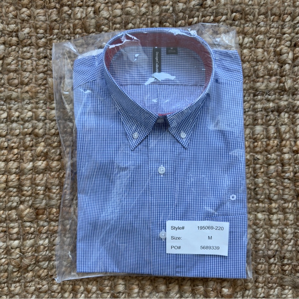 Classic Blue Gingham Men's Shirt